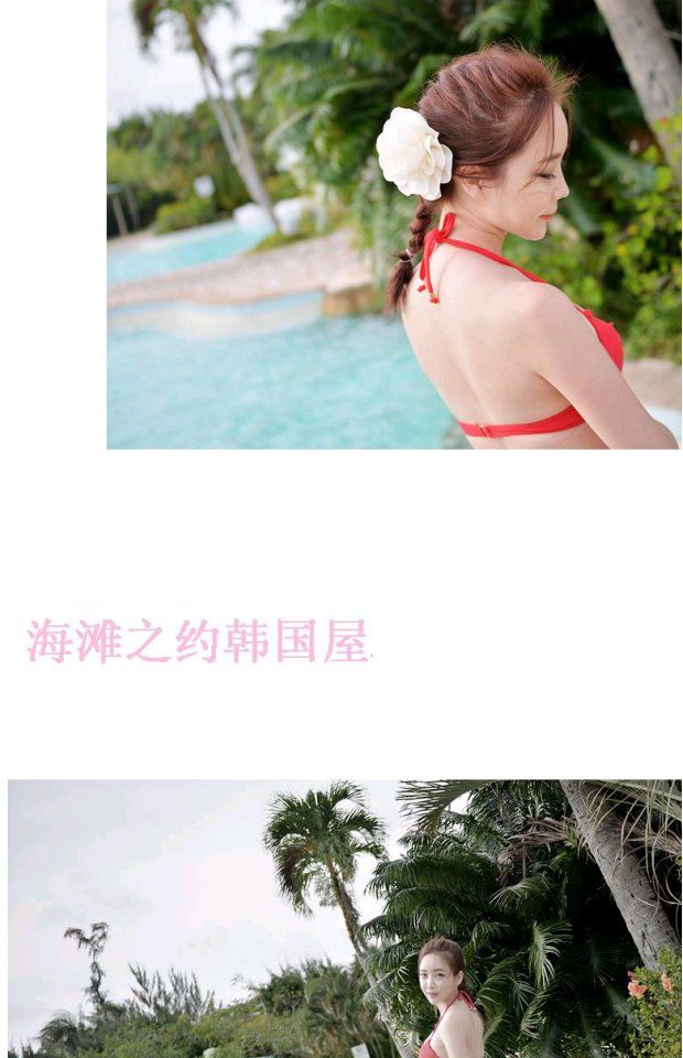 Hàn Quốc nhập khẩu áo tắm đôi bikini thép tấm nữ áo tắm mới / quần đi biển nam 1778 - Vài đồ bơi Set đồ đi biển cho cặp đôi