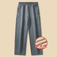 Спортивные бархатные зимние штаны, для среднего возраста, большой размер