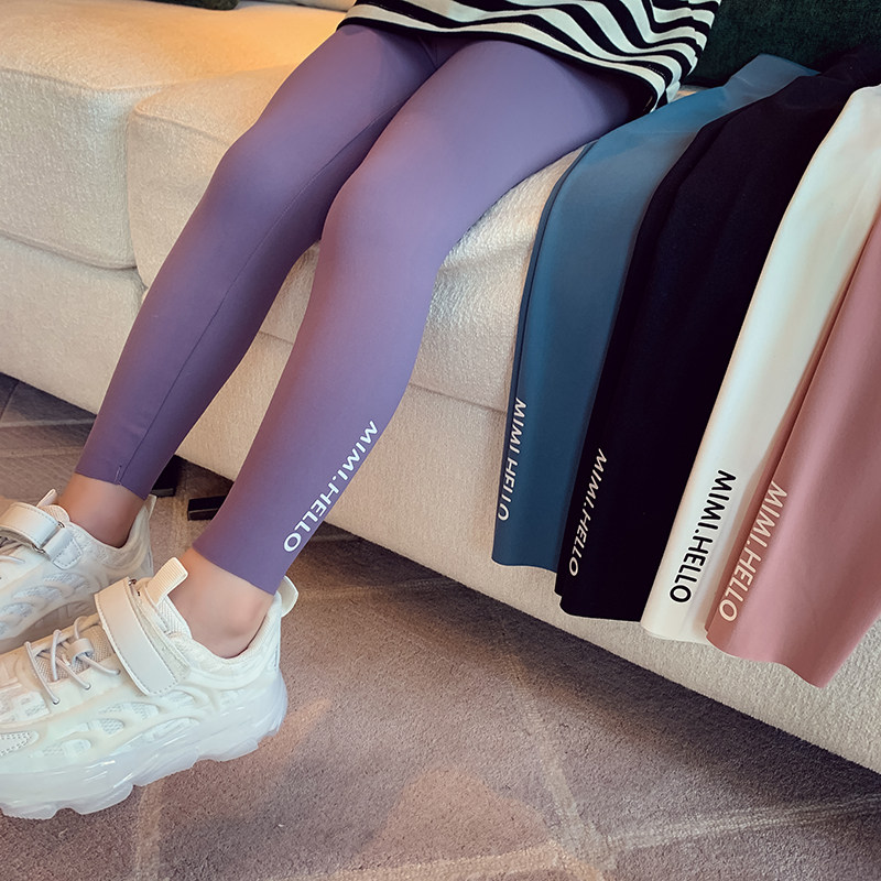 Girl Inside Lap Pants Spring Dress 2022 New Foreign Pie Children's Nets Red Shark Pants Little Girl Han Version Sashimi Smoke Tubes Pants