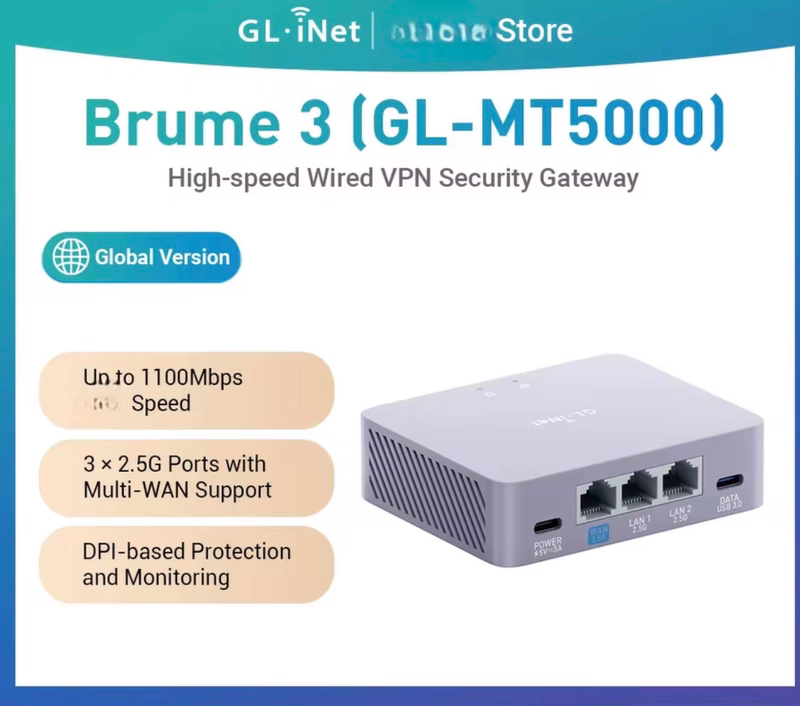 GL-iNET (Brume 3) GL-MT5000 High Speed