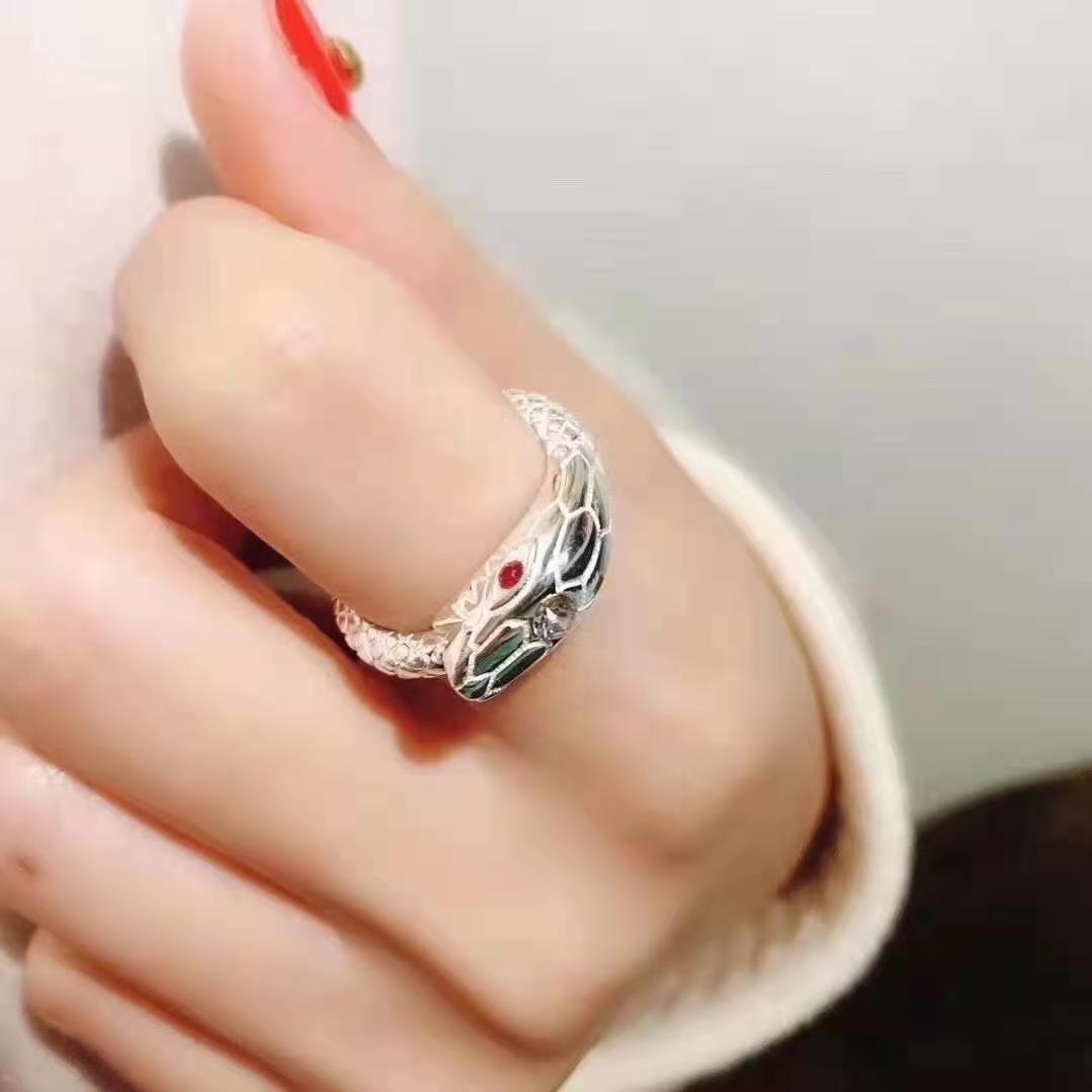 Tg 佛像珍藏 泰國特色佛牌正品 阿贊力礦靈蛇戒指 法戒 純銀飾品