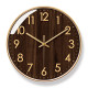 Living Room Wall Clock, Vintage Wood Grain, High-End Bedroom Old-Fashioned Clock, Electronic Wall-Mounted Quartz Clock, Ultra-Quiet, Home Luxury