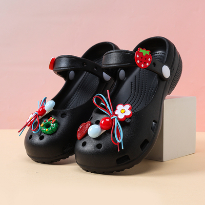 Children's Croc Shoes Summer Girls' Slippers Girls' Sandals Non-Slip Summer New Beach Mary Jane Princess Dance Shoes — 4