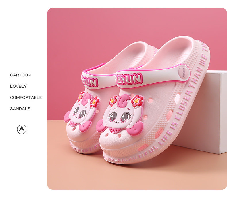 Children's Slippers, Girls' Clogs, Baby Girls' Sandals, Girls' 2026 Summer New Beach Shoes, Big Kids' Non-Slip Shoes — 9