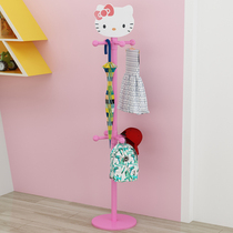 Coat rack Childrens floor-to-ceiling cartoon hangers Cute simple modern rotating bedroom childrens room teenagers