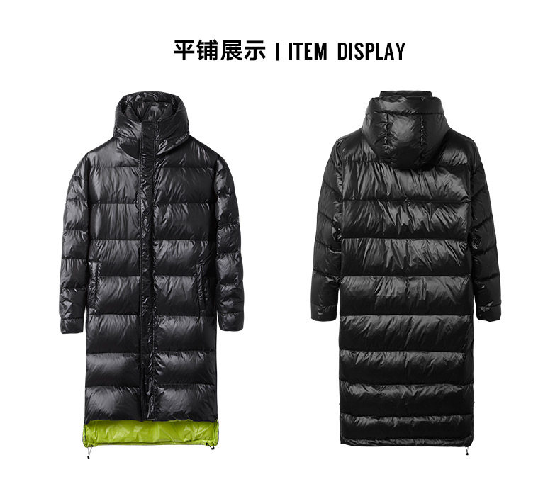 反季清仓 马克华菲 男士亮面连帽过膝羽绒服 图8