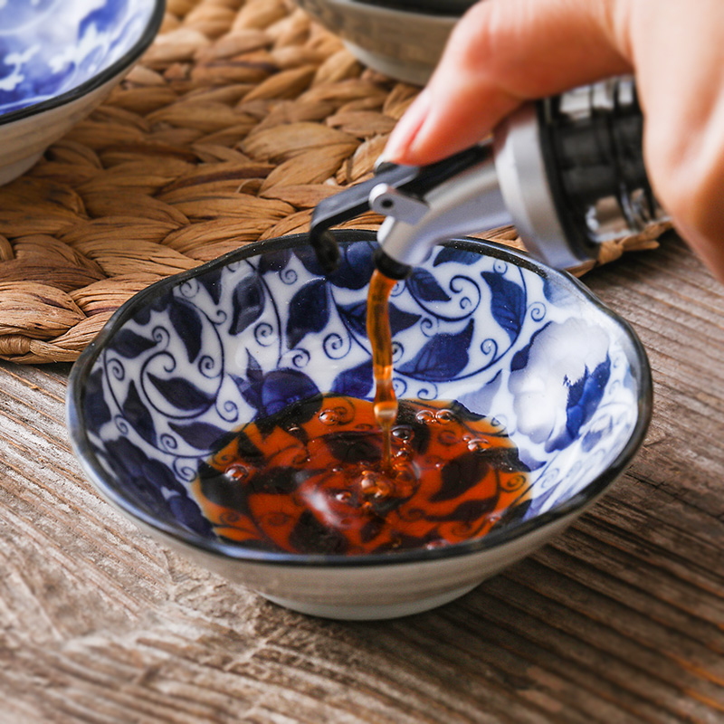 Love make burn 5 into the dip disc imported from Japan Japanese household and wind restoring ancient ways ceramic tableware round little dish sets