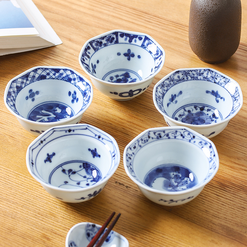 Love make'm blue winds don ceramic tableware imported from Japan Japanese Jane flavour octagon bowl bowl of dip the dish flavor dish of sauce vinegar