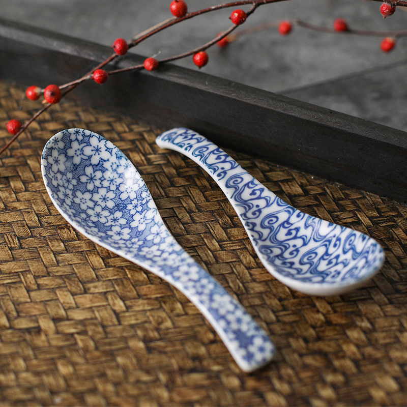 Love make burn Japanese imports ceramic spoon and wind flower small spoon, spoon, run Japanese spoon, spoon, run dish