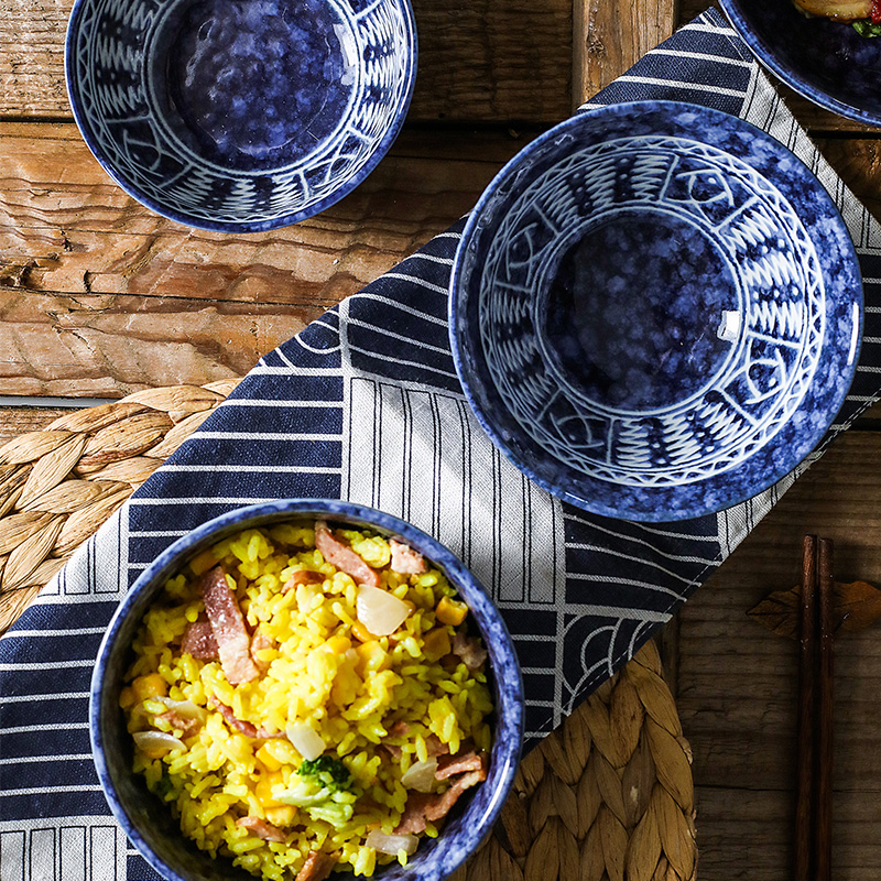 Japanese imports of household ceramics tableware suit creative a single large mercifully rainbow such as bowl of porridge bowl noodles eat rice bowls