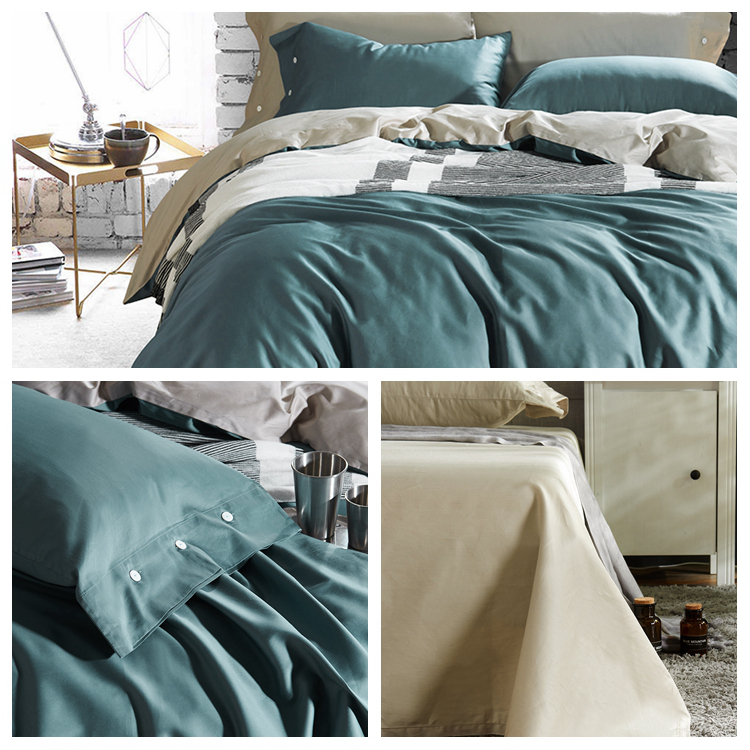 Xuất khẩu 80 bông cotton chủ yếu dài bằng cotton satin bốn mảnh phong cách Bắc Âu - Bộ đồ giường bốn mảnh chăn ga gối đệm giá rẻ