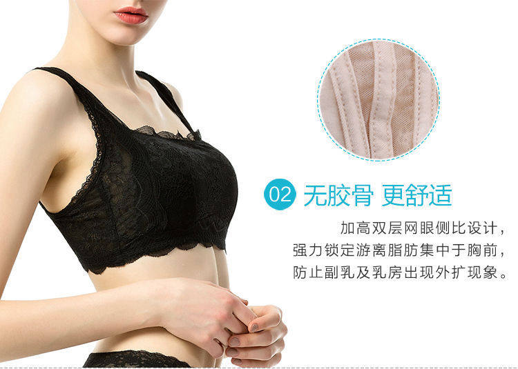 抹胸文胸 超薄防走光 夏季透明蕾丝裹胸式打底少女无钢圈内衣美背详情21