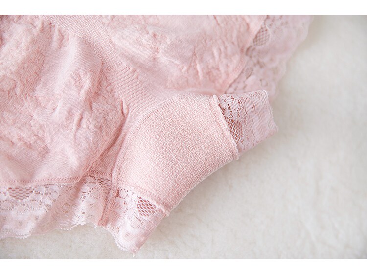 秋冬 舒适提臀内裤 中腰收腹三角裤头 立体印花包臀透气蕾丝女士详情26