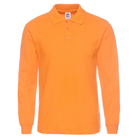 Bán buôn tất cả cotton dài tay mùa xuân và mùa thu nam và nữ màu rắn Áo thun rắn màu vua 220G áo sơ mi áo liền quần in áo poloman