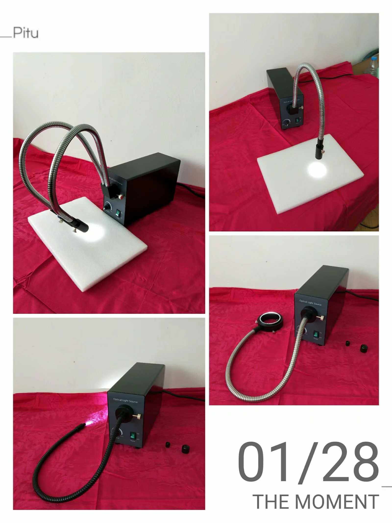 Microscope cold light source 150W fiber LED positive white light dimmable protagonist light lighting main angle to ride aesthetically maximum power consumption of 35w