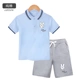 Bé trai mùa hè trẻ em ngắn tay ve áo polo phù hợp với năm 2020 bộ đồ thể thao hai mảnh mới của trẻ em trung học cơ sở - Phù hợp với trẻ em