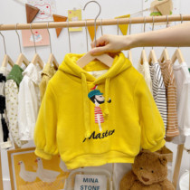 Children's thickened vests children's babies Korean children's clothing boys and girls foreign style autumn and winter clothing baby plus velvet winter hoodie