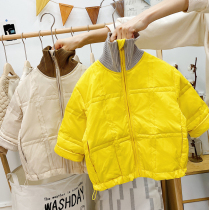 Male and female children 2021 new baby light medium long down jacket childrens little baby foreign style winter childrens coat