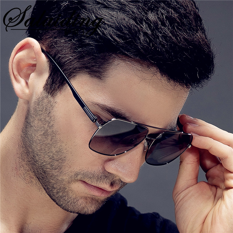 Polarized sunglasses men square frame light driving special driving mirror CUHK face sunglasses anti UV glasses