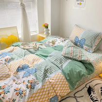 Roland baby home textiles single college dormitory bedding three-piece quilt cover sheets Cotton Cotton