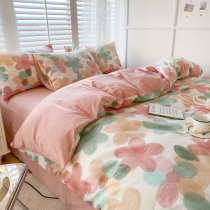 Roland Home Textile Fields Garden Wind 1 8 m Bed Four Pieces Of Pure Cotton Dormitory Students Single Full Cotton Quilt Cover Three Sets