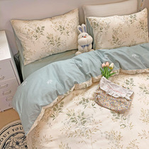 Roland Home Spinning Romantic Fresh Fields Garden Wind Pure Cotton Four Sets Bed Linen Quilt Cover All-cotton Three Sets 1 5m Bed Hat