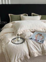 Roland Home Textile Fallenwood Fallenwood Four-piece Confused for Heating Warm Milk Velvet