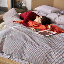 Cotton Linen Ground Beef Cattle Goods Clear Cabin Roland Home Textiles Autumn winter Four sets Thickened Beds Bedding bed linen style