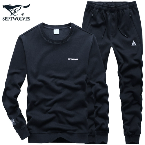 Septwolves, трендовый комплект, спортивный осенний демисезонный спортивный костюм, в корейском стиле
