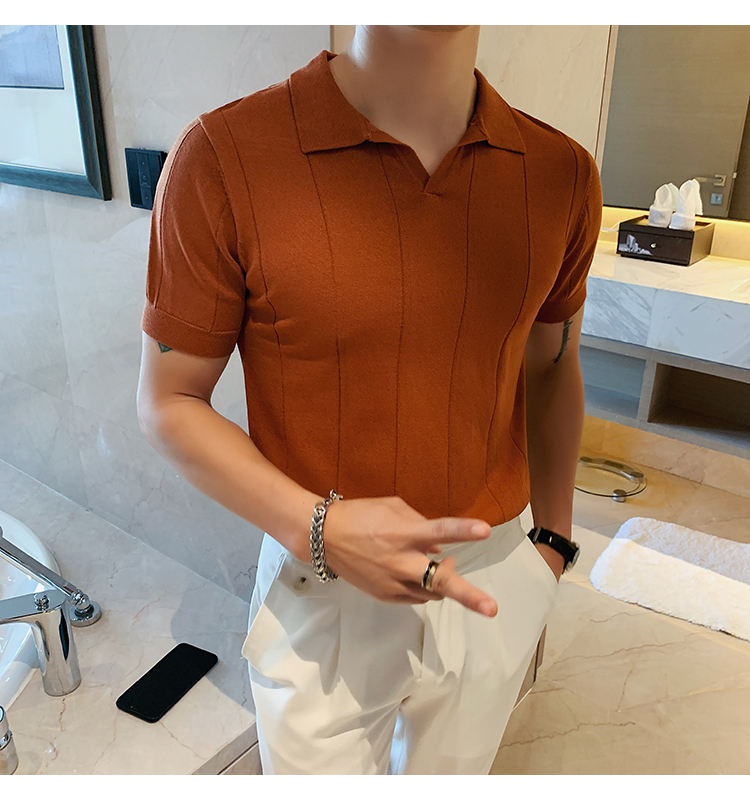 Men's Solid Color T-shirt Men's Clothing display picture 40