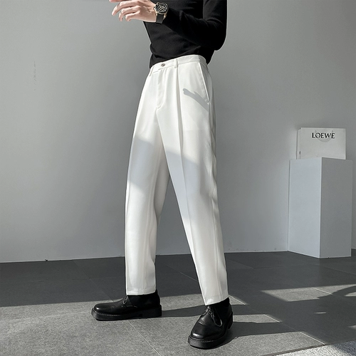 Мужские летние штаны, тонкий костюм для отдыха, изысканный стиль, свободный прямой крой