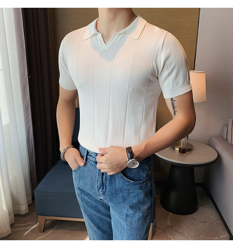 Men's Solid Color T-shirt Men's Clothing display picture 44