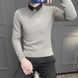 Комплект, свитер, куртка, осенняя флисовая удерживающая тепло трикотажная рубашка