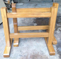 Ba Hua Okan Huanghua Pear Green Heart Tan I-shaped Bracket Large Plate Accessories Log Solid Wood Redwood Classical Furniture Accessories