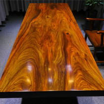 Size: 250*90*8 Okan solid wood log large board pineapple tea table tea table tea table green heart sandalwood office meeting