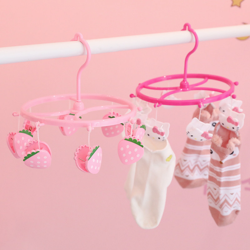 Cute multi-functional newborn baby drying sockdrying clothesMulti-clamp cartoon drying plastic