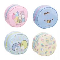 Japanese Lotte Cartoon Pink Corner Bio Zip Round Organize Bag Cosmetic Bag