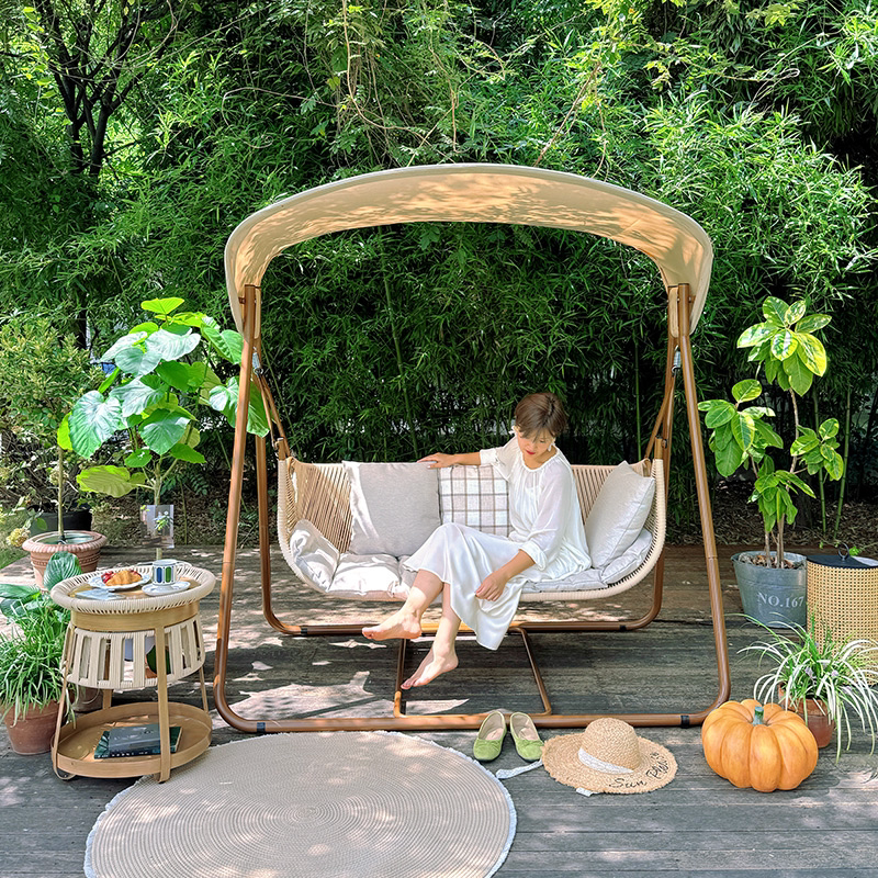 Balcony Swing Chair, Patio Garden Small Courtyard Trendy Hammock, New Chinese Style Swing, Outdoor Lounge Bed, Outdoor Swing Balcony Swing Chair, Patio Garden Small Courtyard Trendy Hammock, New Chinese Style Swing, Outdoor Lounge Bed, Outdoor Swing