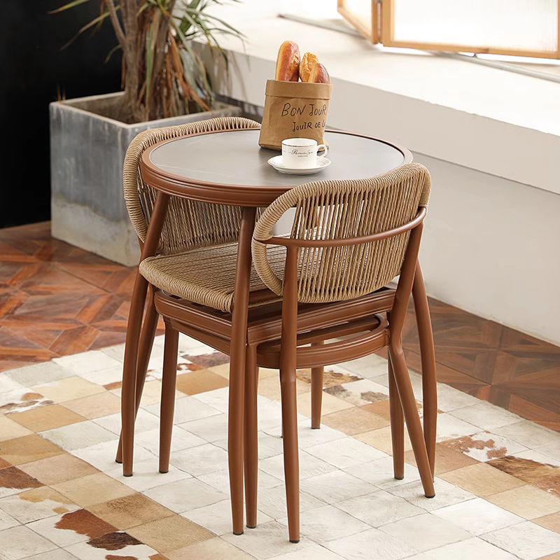 Balcony Small Table And Chairs Net Red Light Lavish Reading Casual Tea Table And Chairs Combined Outdoor Drinking Tea Can Contain Rattan Chair Three Sets-Taobao