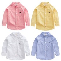 Playful pure white Simple Super fire cotton British wind baby burst wear Korean version of loose baby boy shirt