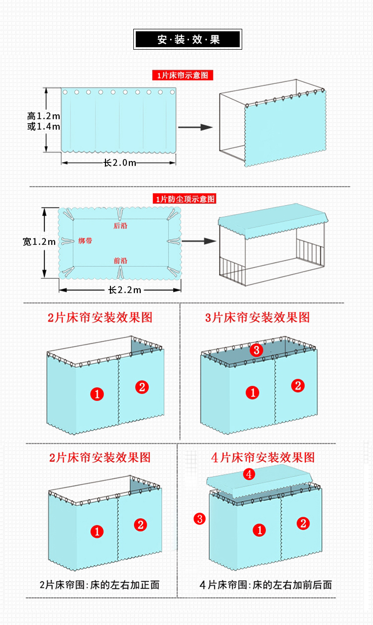 sinh viên ký túc xá rèm cửa vật gia dụng về thể chất mù chỗ ở phải ngủ giường ngủ vỏ màn - Bed Skirts & Valances rèm che giường