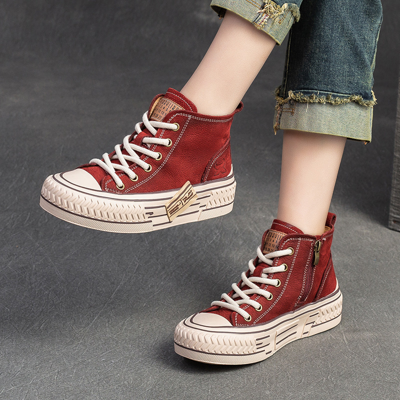 Bajeet/Spanish, Stylish and Niche High-Top Fashion Shoes with Side Zippers, Lightweight and Versatile Casual Shoes Bajeet/Spanish, Stylish and Niche High-Top Fashion Shoes with Side Zippers, Lightweight and Versatile Casual Shoes