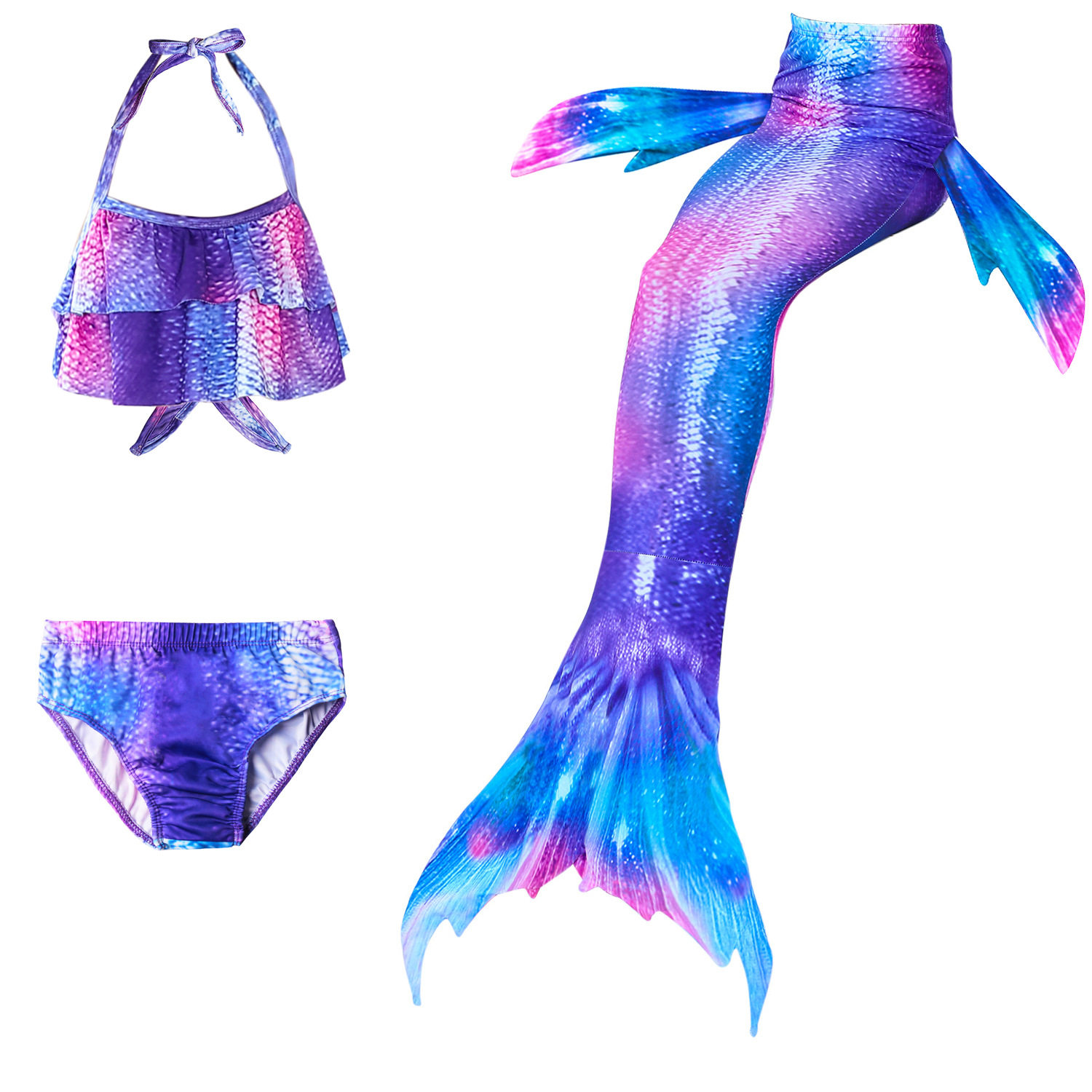 Children mermaid swimsuit mermaid tail girl princess dress girl new foreign air split swimsuit