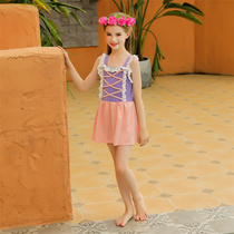 Korean childrens swimsuit sweet Meg childrens foreign style one-piece swimsuit girl princess baby cute swimsuit