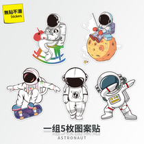 Astronaut cartoon personality sticker universe NASA space luggage suitcase notebook waterproof ins