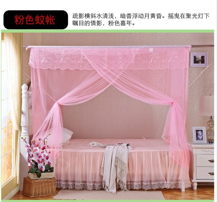 Mã hóa hạ cánh một cửa truyền thống cũ bằng lưới cotton cũ giường gỗ 1,2m1,5 mét 1. mùng chụp ngủ