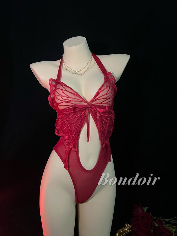 Butterfly Butterfly Non-Stop Flame Red Lips Sexy Mesh See-Through Qqny Pure Small Breasts Show Big Mood Intimates Butterfly Butterfly Non-Stop Flame Red Lips Sexy Mesh See-Through Qqny Pure Small Breasts Show Big Mood Intimates