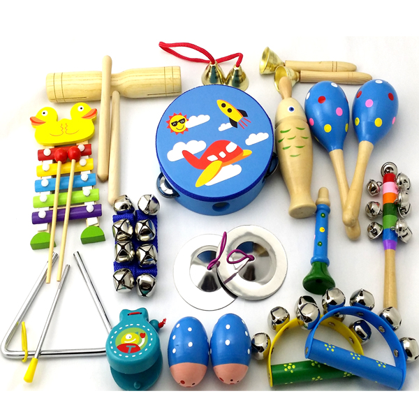 Muer Orff bộ gõ hỗ trợ giảng dạy kết hợp giáo dục trẻ sơ sinh giáo dục sớm nhạc cụ đồ chơi trống hai mặt đồ chơi cho trẻ em