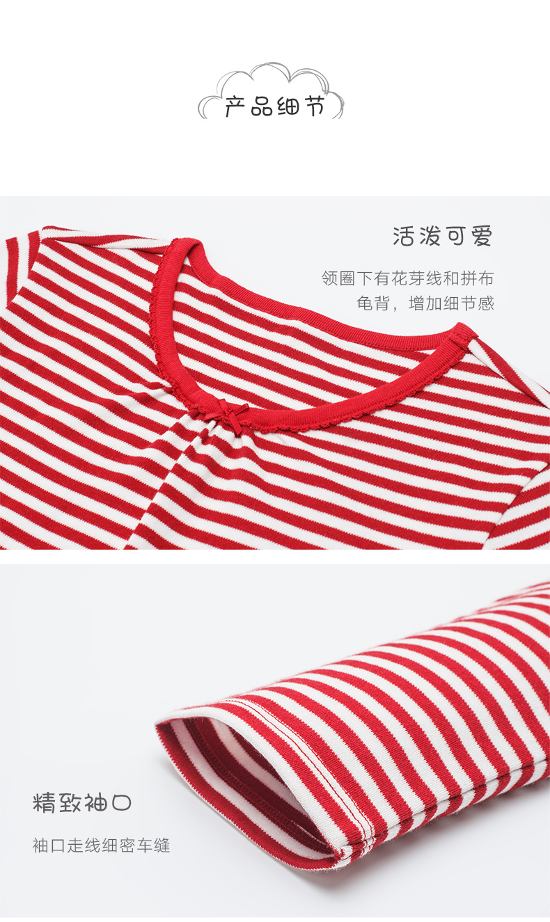 Mannifen cô gái cổ tròn váy dài tay trẻ em cotton váy ngủ đồ ngủ nhà quần áo váy đầm dễ thương