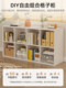 Desk for Students, Home Use, Girls' Bedroom, Cream-Style Corner Desk, Bookshelf Integrated Against the Wall, Writing Desk Combination Set
